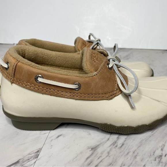 New! Sperry Salt Water One Eye Neutral Duck Shoe Bootie 7 1/2 - Picture 9 of 14